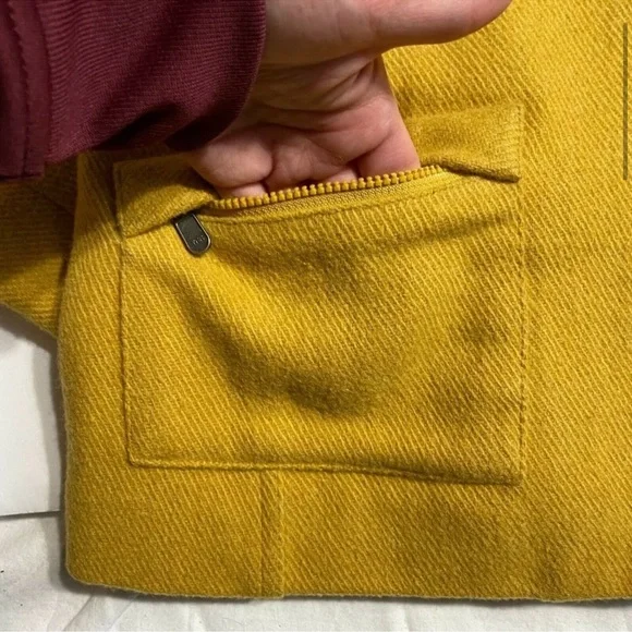 TRIBAL Marigold Wool Blend Jacket Coat Zippered with Satin Lining 6 - Picture 7 of 13